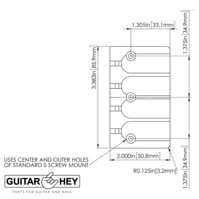 NEW Hipshot 5A4FM1AB 4 string A Style Fender Mount Aluminum Bass Bridge - BLACK image 3
