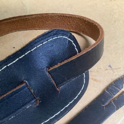 Vintage leather guitar strap from the 60’s image 7