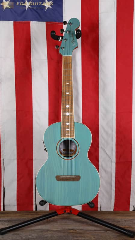 Fender Dhani Harrison Tenor Ukulele - Turquoise image 1
