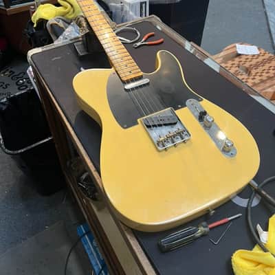Fender Custom Shop 1954 Telecaster Electric Guitar - Aged Nocaster Blonde image 10