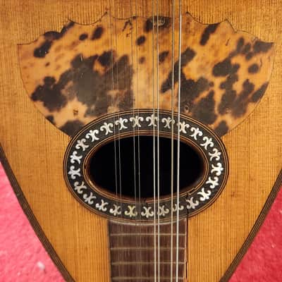 LUTHIER SPECIAL Antique 1900s Italian Mandolin Natural For Repair w/ Chipboard Case image 6