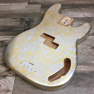 Made to Order - FRANCHIN Jupiter bass body Impressionist METALLIC LEAF (Gold/Silver/Copper/Bronze) texture Basswood Poplar Precision-Bass Style Made in Italy image 4