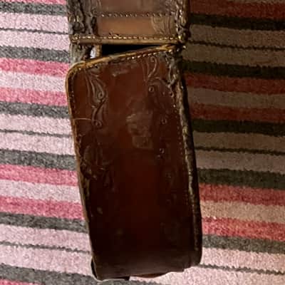 Antique 1890's M&W Bull's Head Leather Tooled Banjo Case image 12
