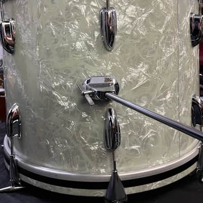 Slingerland Gene Krupa Mid 60s 3 Piece Drum Set - White Marine Pearl image 15