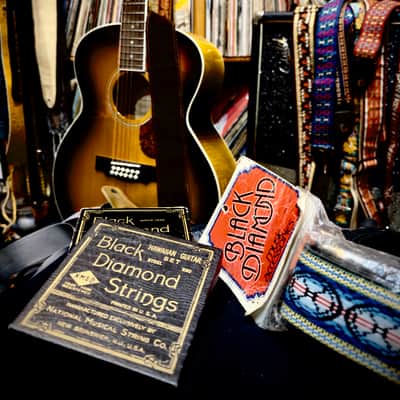 Rare Black Diamond Strap - NS-120 1971  - High-End Hootenanny Weave -Blue Mosaic - Original Packaging $169 (Bundle w/Strings $229) image 6