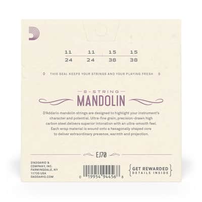 D'Addario Phosphor Bronze Mandolin Strings Ball End 11-38 image 2