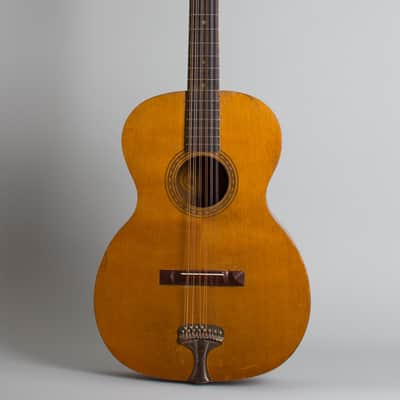 C. Bruno & Son Lyra Model 493 12 String Flat Top Acoustic Guitar, made by Oscar Schmidt,  c. 1925, black hard shell case. image 1