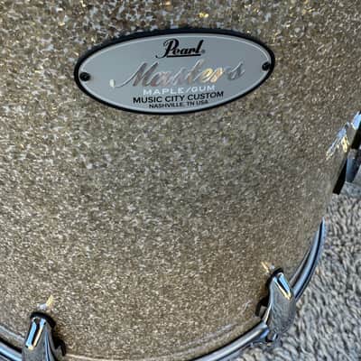 Pearl Music City Custom 16x16" Masters Maple/Gum Floor Tom (MMG1616F) - Bronze Glitter Glass image 2
