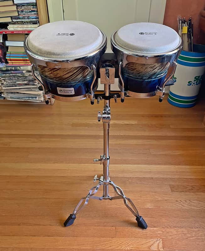 LP Performer Series Bongos - Blue Fade, including stand [See Video] image 1