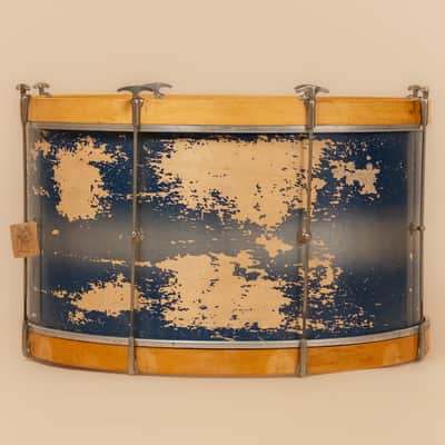 1940s WFL Single Tension Bass Drum in Blue/Silver Duco - 14x26 image 4