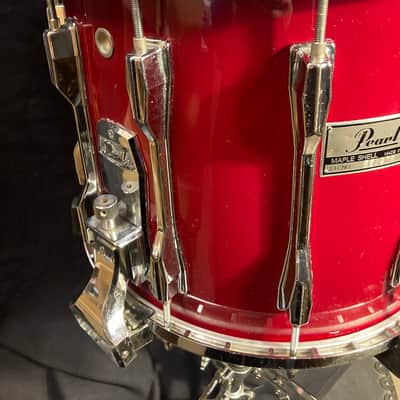 Pearl - 10x14" Maple 12-lug Marching Snare Drum 1980's - Red Wrap image 4