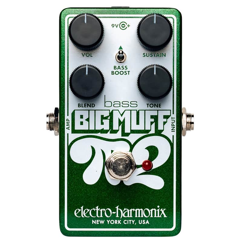 New Electro-Harmonix EHX Bass Big Muff Pi 2 Dual Op-Amp Fuzz Guitar Effect Pedal image 1