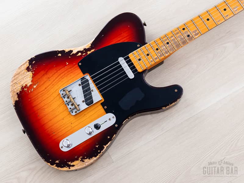 Fender Custom Shop 1952 Telecaster Heavy Relic Big U Neck Sunburst w/ '51 Nocaster Pickups image 1