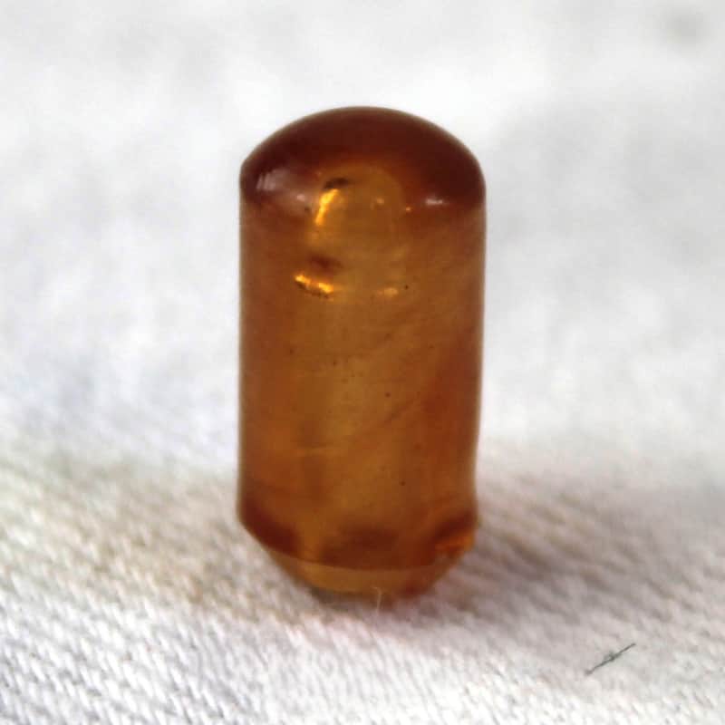 Diatonic Button Accordion Part - Clear Orange Bass Button 6.8mm x 13.5mm image 1