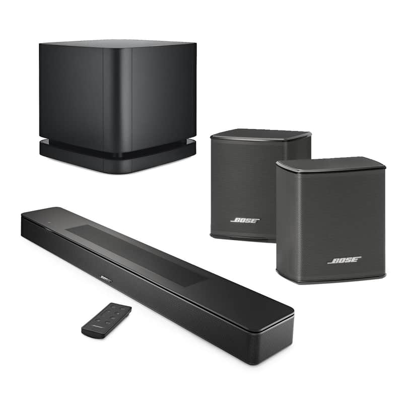 Immagine Bose Smart Soundbar 600, Black Bundle with Wireless Surround Speakers (Pair), Bass Module 500 - 1