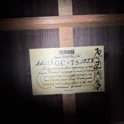 Yamaha Grand Concert GC-7S w/Tags & Receipt Cedar Top - Hiroshi Harada 1978 image 24