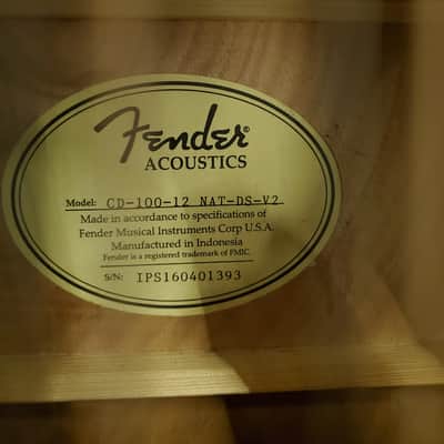 Fender 12 String Acoustic  2010s image 2