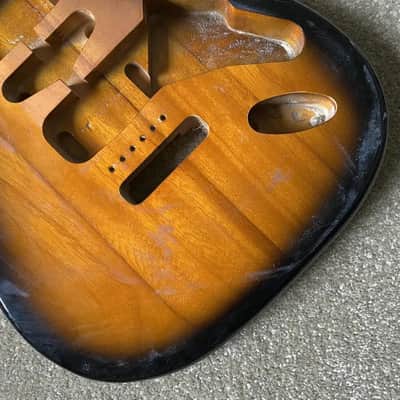 Tobacco Burst Basswood Solid Stratocaster Style Guitar Body image 3