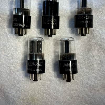 Ken-Rad 12AH7GT Vacuum Tube set of (5) Circa-1960s-Glass image 1
