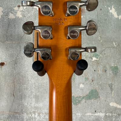 Heritage H-150 Custom Shop Electric Guitar with Bigsby Tailpiece and Case - Space Black (Artisan Aged) image 8