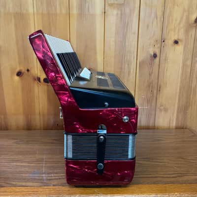 RED HOHNER BRAVO III PIANO ACCORDION image 2