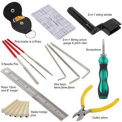 Guitar Repairing Tool Kit Wire Plier,String Organizer,Fingerboard Protector,Hex Wrenc image 5