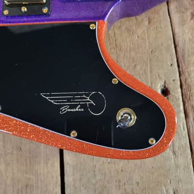 Kauer Banshee Custom Firebird Baritone - Tangelo Orange and Deep Purple Flake image 19
