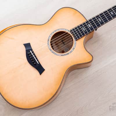 2023 Taylor Custom Grand Auditorium Acoustic Electric Guitar w/ Bearclaw Spruce, Flame Maple & Flame Koa Armrest image 1