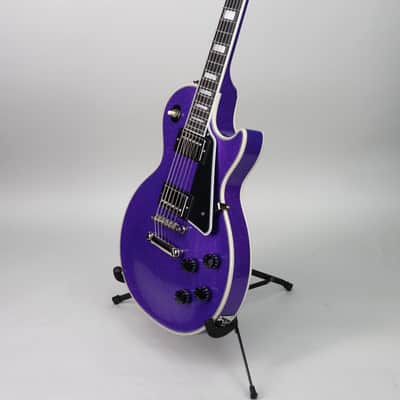 Epiphone Inspired by Gibson Custom Les Paul Custom Amethyst Sparkle image 9