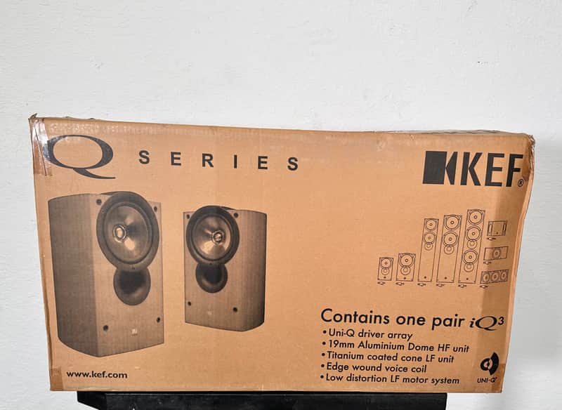 KEF iQ3 Bookshelf Speakers (Walnut/Oak) (New) | Reverb