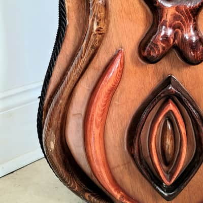 Custom Carved Guitar Hard Shell Case Abstract Female image 16