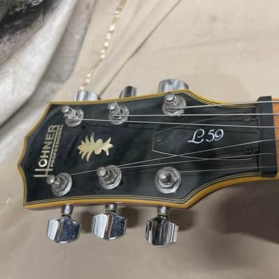 Hohner Lefty Left-Handed Professional L59 L-59 Singlecut Guitar MIK Korea 1980s Cherry Burst image 9