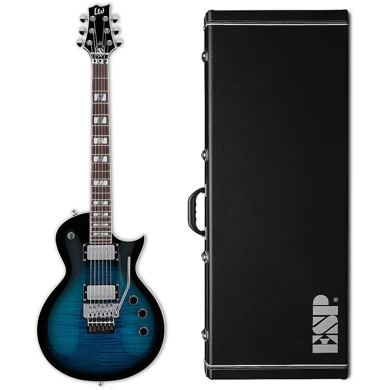 ESP LTD AS-1 FR FM Alex Skolnick Black Aqua Sunburst BLKAQSB + Hardshell Case B-Stock - KOREA image 1