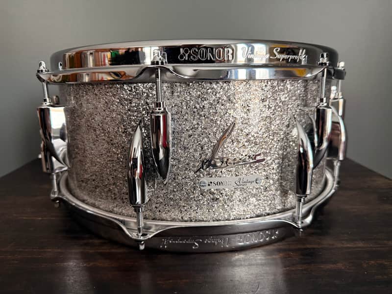 Sonor Vintage Series 13x6 Snare Drum - Silver Glitter image 1