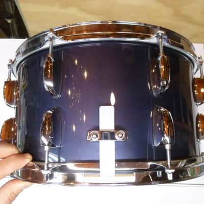 Double A Drums 7.5x14" snare drum former 1st gen Pearl Session tom, ocean blue wrap, video image 10