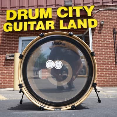 Pearl ELX Export Series 22" Maple/Poplar Bass Drum - Black Burst Lacquer | 18x22" image 4