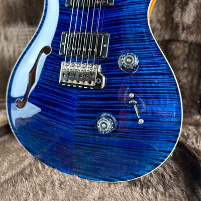 PRS Wood Library Custom 24 Semi-Hollow Flame Maple 10 Top - Whale Blue 386423 image 14