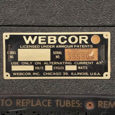 1958 Webcor Model EP2822-1 Stereophonic Royal Coronet Tape Recorder #37217 image 8