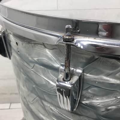 Ludwig No. 464 Classic 10x14" and 12x15" Concert Toms Pointed Blue/Olive Badge - Sky Blue Pearl image 4