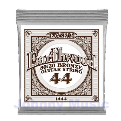 .044" Earthwood 80/20 Bronze Wound Over Brass-Plated High-Carbon Steel Hex-Core Acoustic Guitar Single String image 1