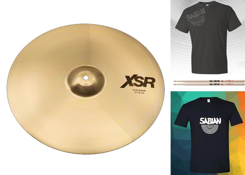Sabian 16" XSR Fast Crash Cymbal | B20 Bronze | Made in Canada | Authorized Dealer image 1
