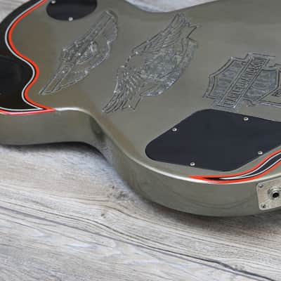 One Of A Kind! Gibson Les Paul Custom Harley Davidson in Silver image 12