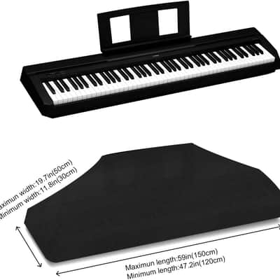 Piano Keyboard Lid Stretchy 88 Keys Piano Dust Cover for 88 Key Piano Keyboard with Durable Elastic & Cord Lock Must Have Piano Accessories,Machine Washable image 2