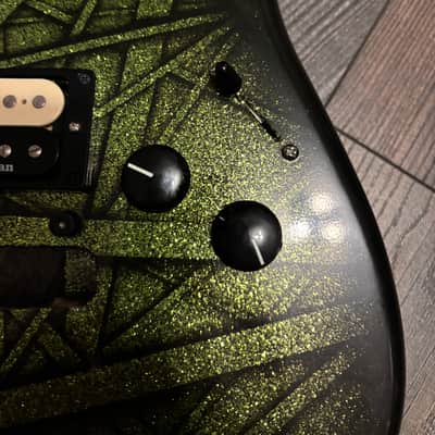 Frankenstein Frankenstrat Green Sparkle Striped Guitar Body Loaded image 5