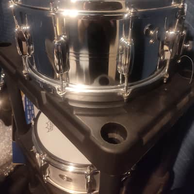Slingerland Chrome over steel sound king 1990's - Chrome over steel image 4