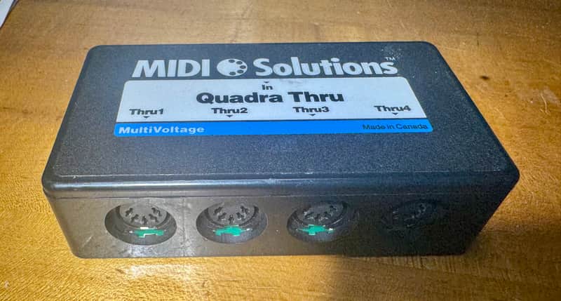 MIDI Solutions Quadra Thru 4 Output MIDI Thru Box