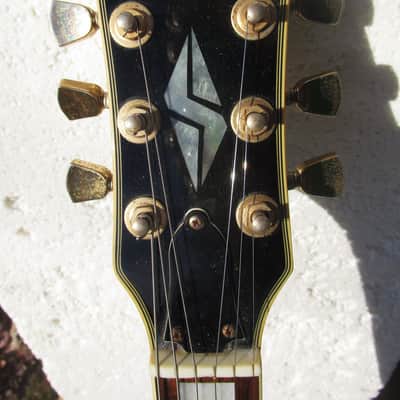 Samick LP Custom Style Guitar, 1990's, Japan,  Black, Gold Hardware, Gig Bag image 2