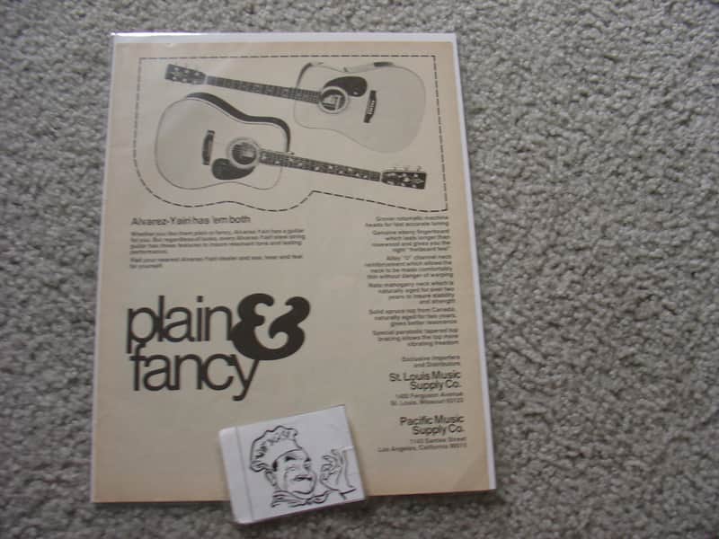 Alvarez-Yairi Vintage Advertisement for Alvarez-Yairi Guitar 1970's image 1