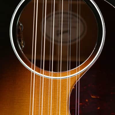 Gibson J-45 Standard 12-String Acoustic/Electric Guitar - Vintage Sunburst with Hardshell Case image 11