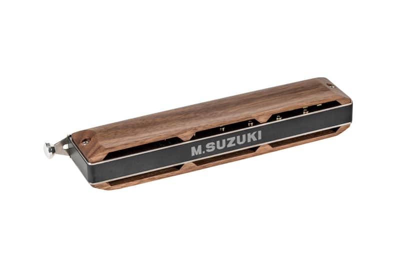 Suzuki S-64CW Sirius 16 Hole Chromatic Cross Harmonica. Wood Cover image 1
